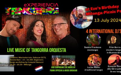 Tangorra at Eze’s Birthday Milonga-Picnic Party! 13 July – Marineterrein, Amsterdam